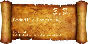 Bodnár Dorottya névjegykártya