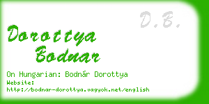dorottya bodnar business card