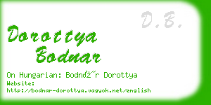 dorottya bodnar business card